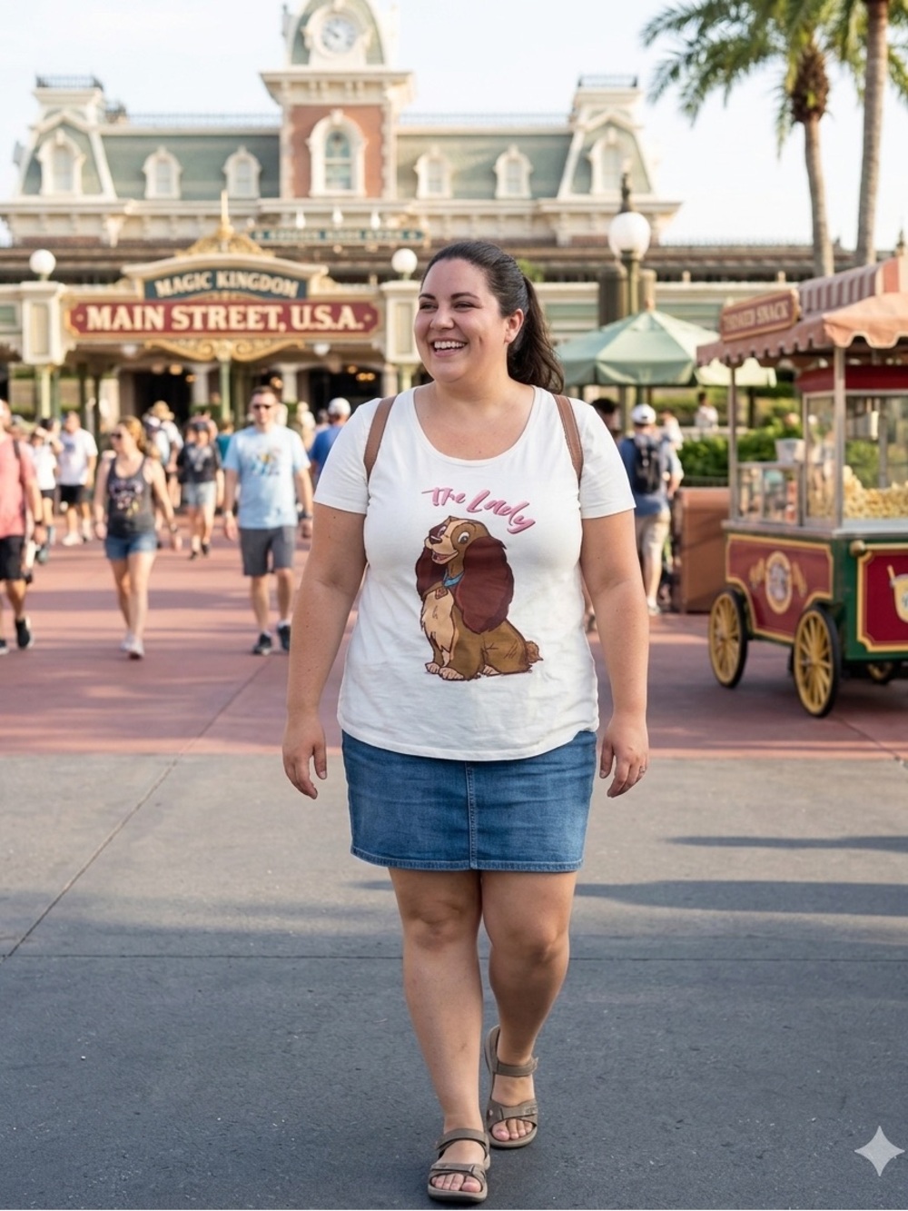 Disney Lady and the Tramp White Graphic T-Shirt • "The Lady  NWT